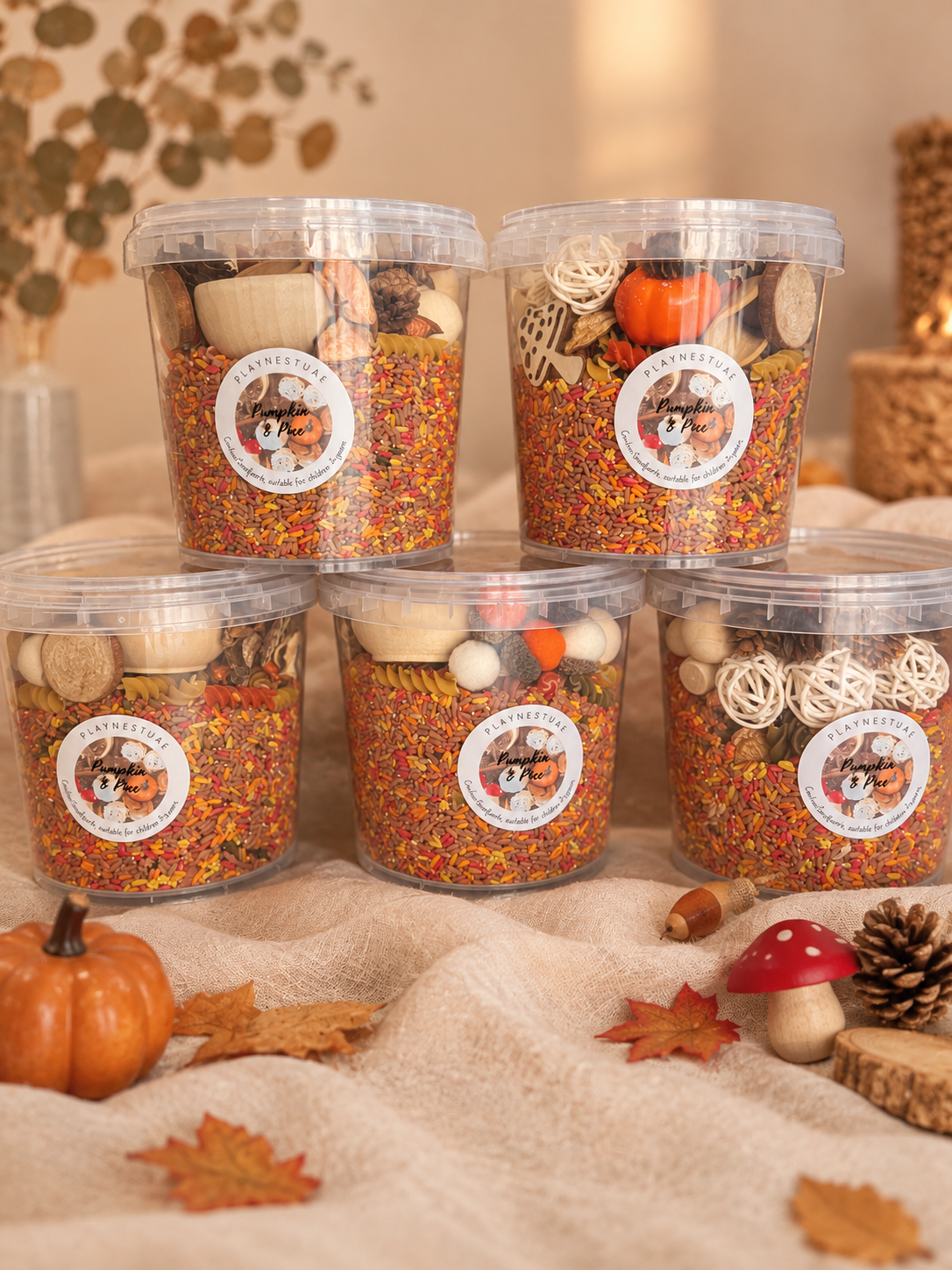 Pumpkin & Pine Play Dough Kit - Image 2