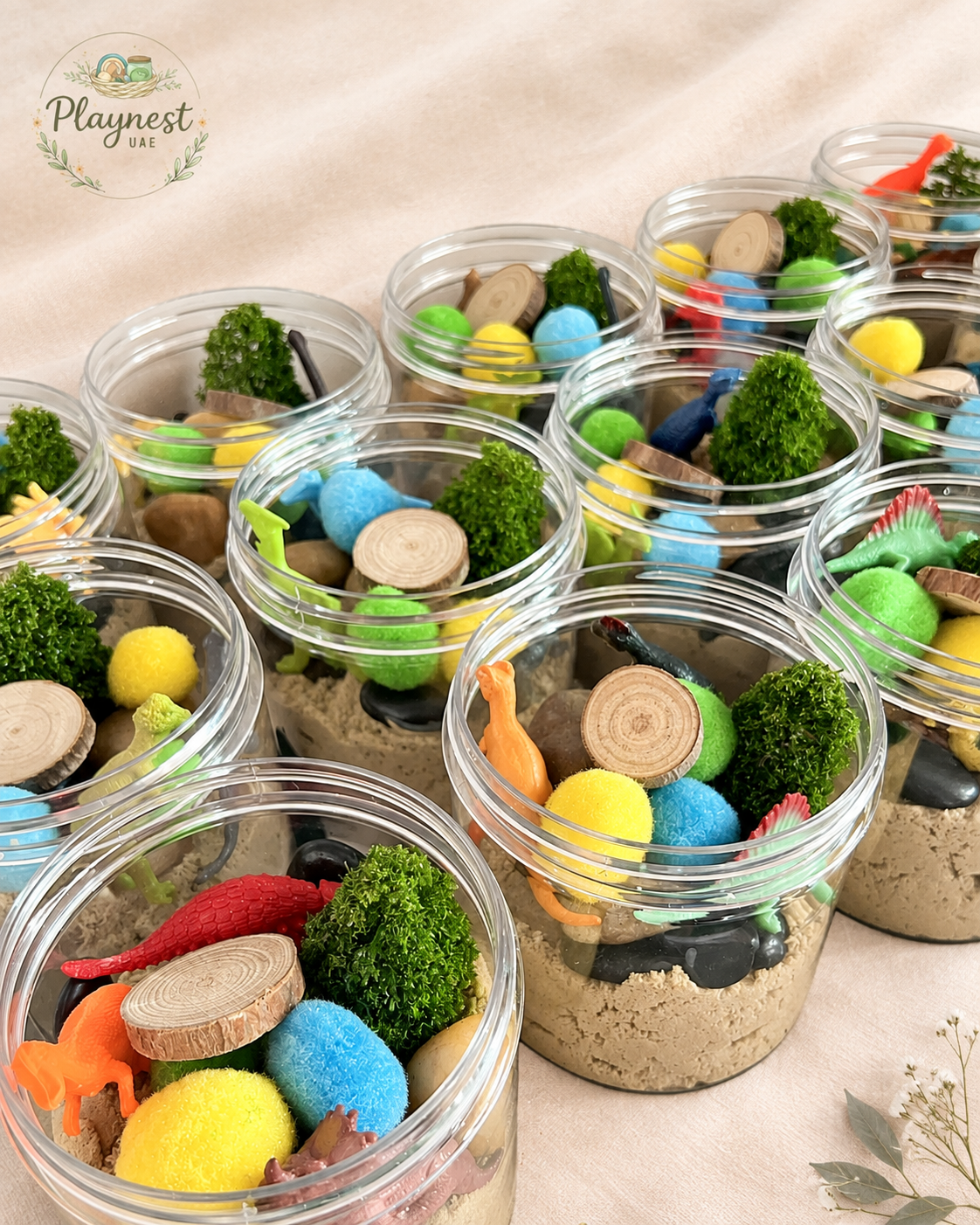 Dinosaur Sensory Jar Party Favor